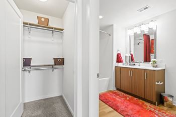 Bathroom with attached closet